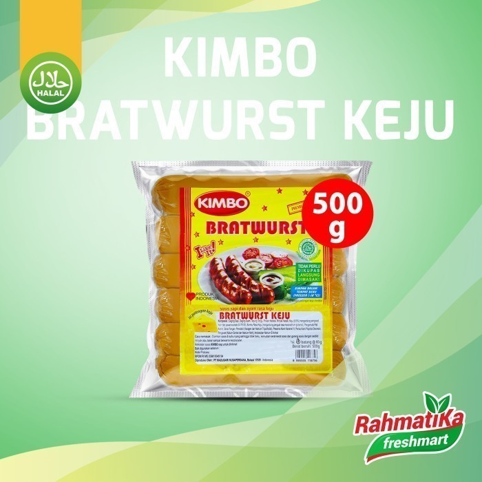 

Kimbo Sosis Bratwurst Keju 500 gr Isi 6