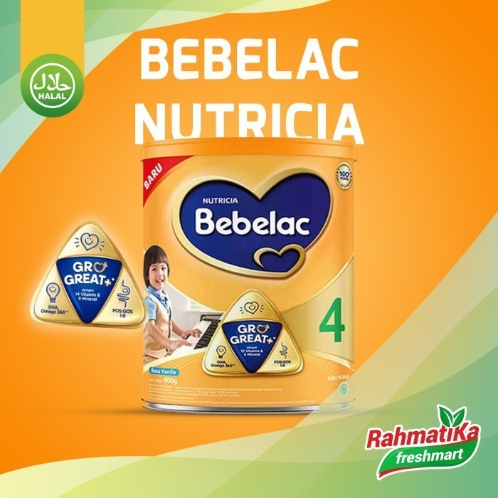 

Nutricia Bebelac 4 GroGreat+ Susu Bubuk Rasa Vanila 800g (Kaleng)