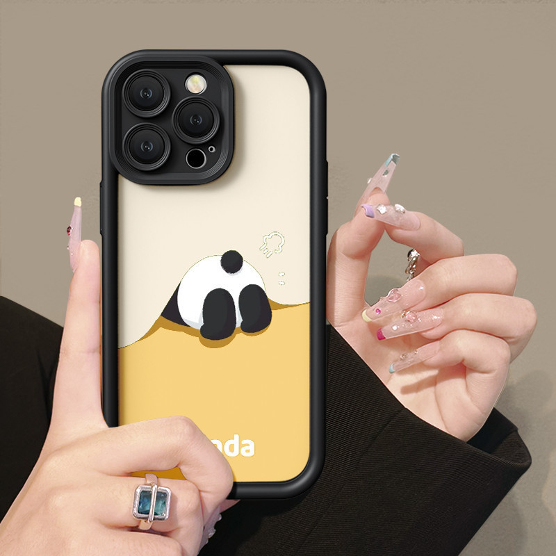 Panda butt Case For OPPO A15 A16 For A57 A17 A52 A53 A54 A5 A18 A38 Soft Case For A7 A78 A58 A74 A78 A9 A76 A1 A94 Casing For RENO4 5 6 7 8T 7z F9 Pro Fullcover Case 2020 hp a17k 5g 4 a95 cesing softcase a98 kesing 8 a92 4g 4f a5s a55 reno f 5f cassing