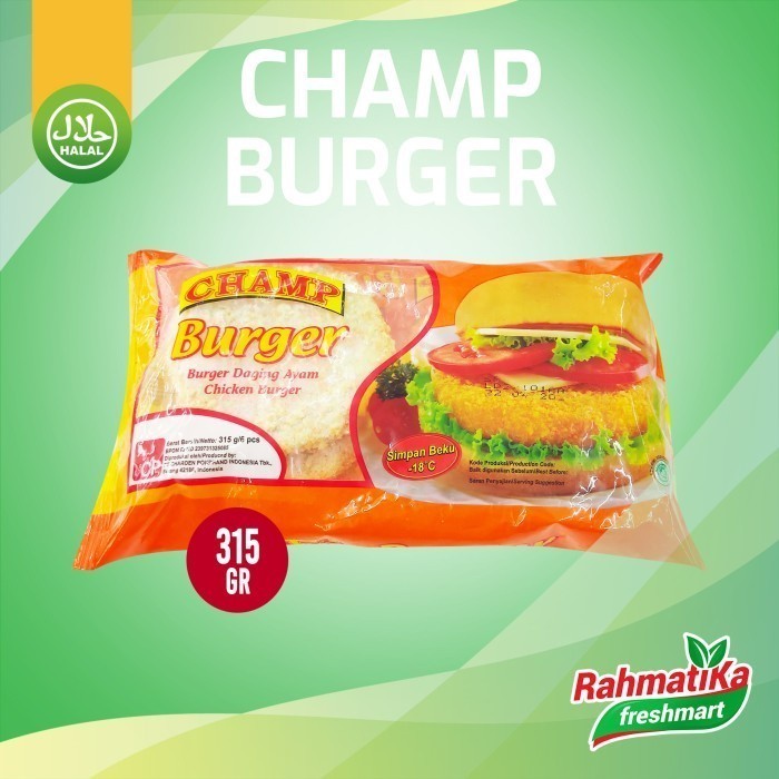 

Champ Burger Isi 6 Pcs / 315 gr