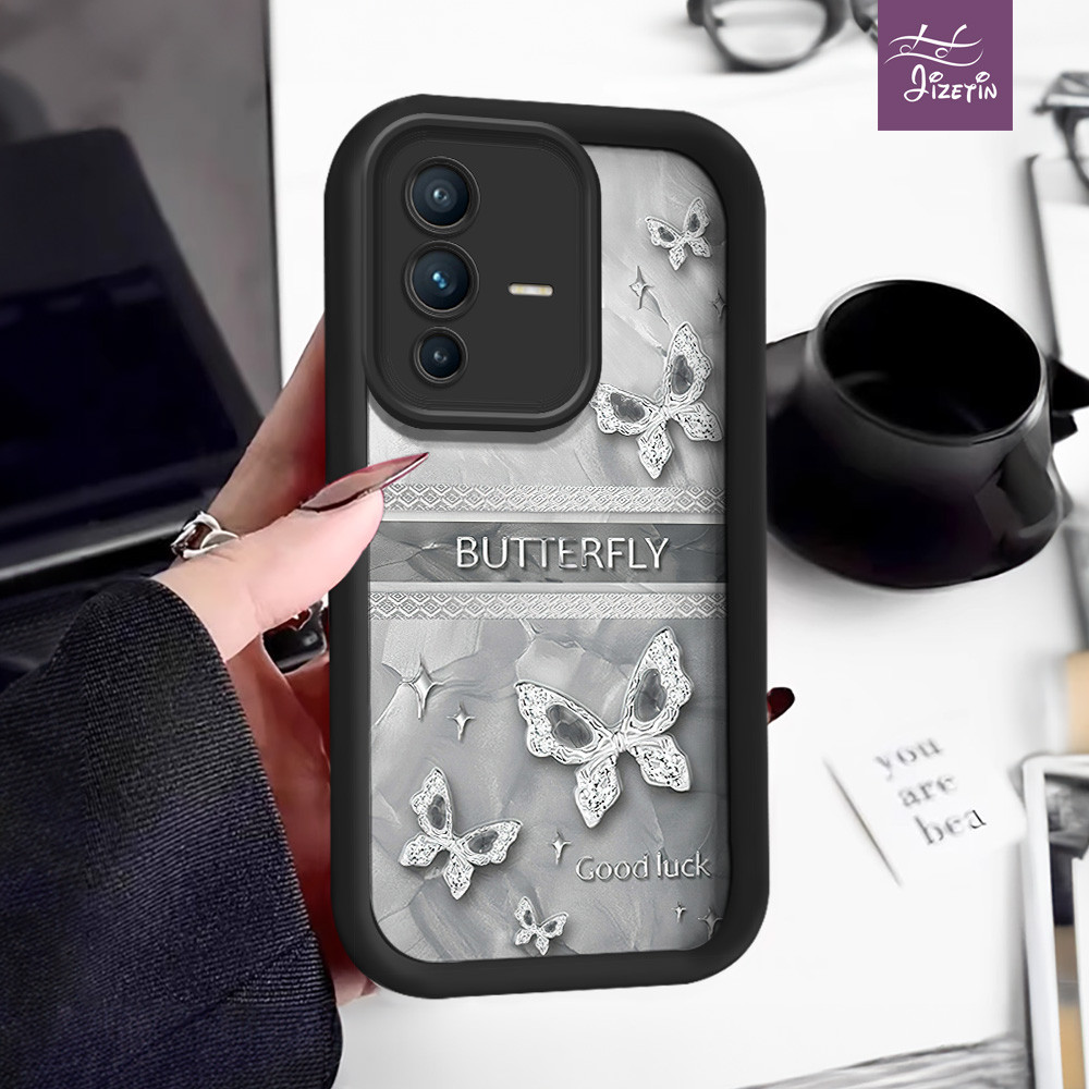 Pita platinum casing hp bentuk aneh untuk ph vivo v29,v27e,v27 pro,v27,v25e,v25,v23,v15,s12,z5i,s1,s