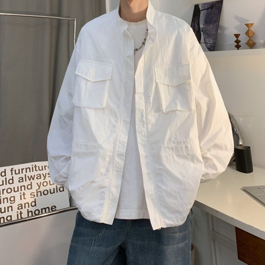 Kemeja Pelindung Matahari Pria, Baju Pria Merek Retro Baru, Longgar Kasual Ringan Tipis