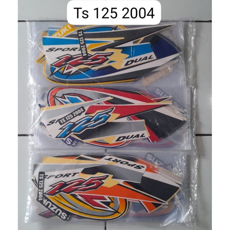 Striping ori TS 125 2004 full body Stiker Suzuki ts trail motor cross