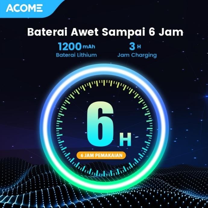 Acome Speaker Bluetooth 5.2 10W High Power 3Playback Modes Garansi A16