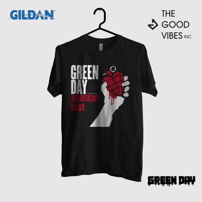 Kaos Band Green Day Original Gildan - American Idiot