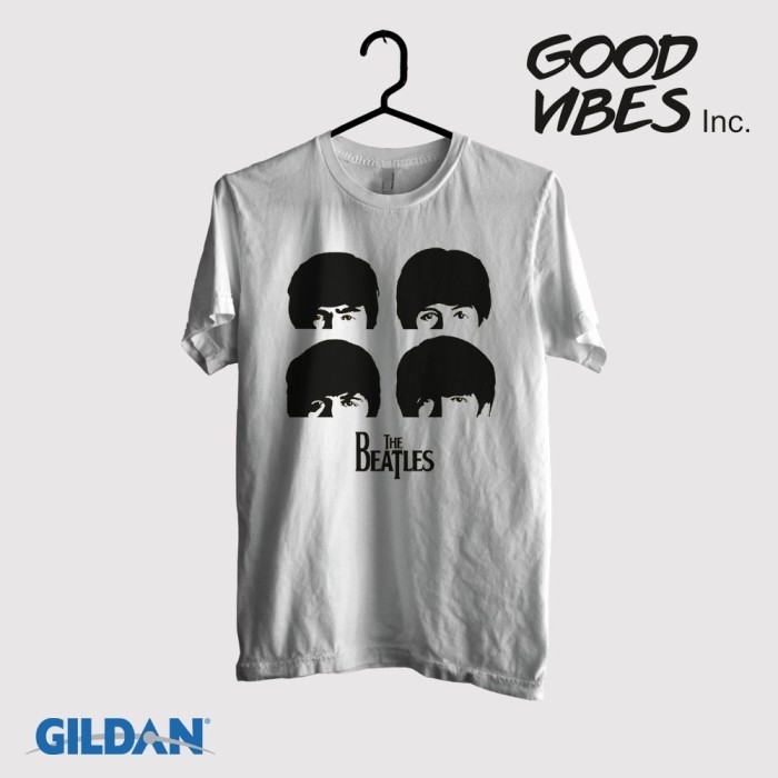 Kaos Band The Beatles Original Gildan - The Beatles White