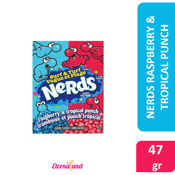 

Orea - Nerds Surf & Turf Raspberry Framboise Tropical Punch 47G Permen Buah