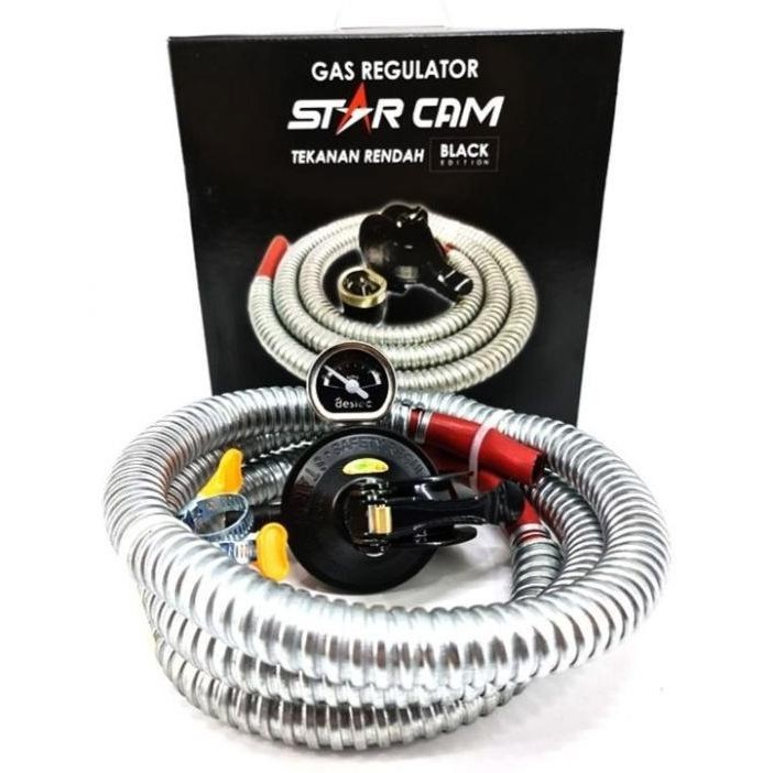 Selang Paket Kompor Gas Lpg Regulator Meter Starcam Sc-T12Rms Ryccaelmei