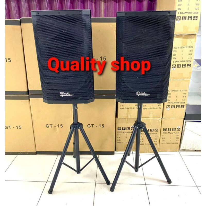 PROMO  Speaker Active Pasif 15 Inch Blackspider GT15 Original Satu Set 2 Unit bonus