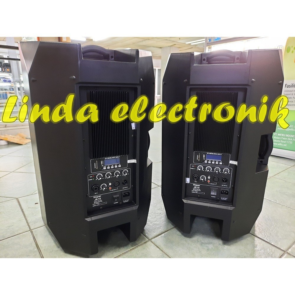 PROMO  speaker aktif huper premium js10 500watt huper js 10 ORIGINAL 2 PCS 15 INCH
