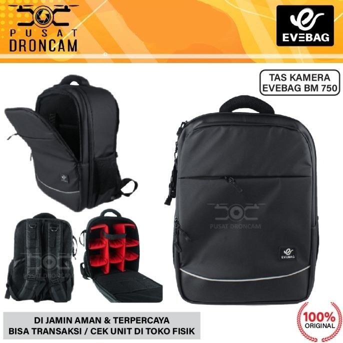 Evebag Bm750 Tas Camera Backpack Waterproof For Dslr Mirrorless Bm-750
