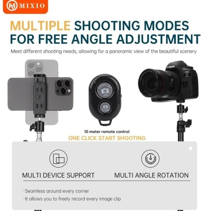 Mixio 3521 Paket Komplit Tripod 2M +Remot Bluetooth +Ball Head+ Bag