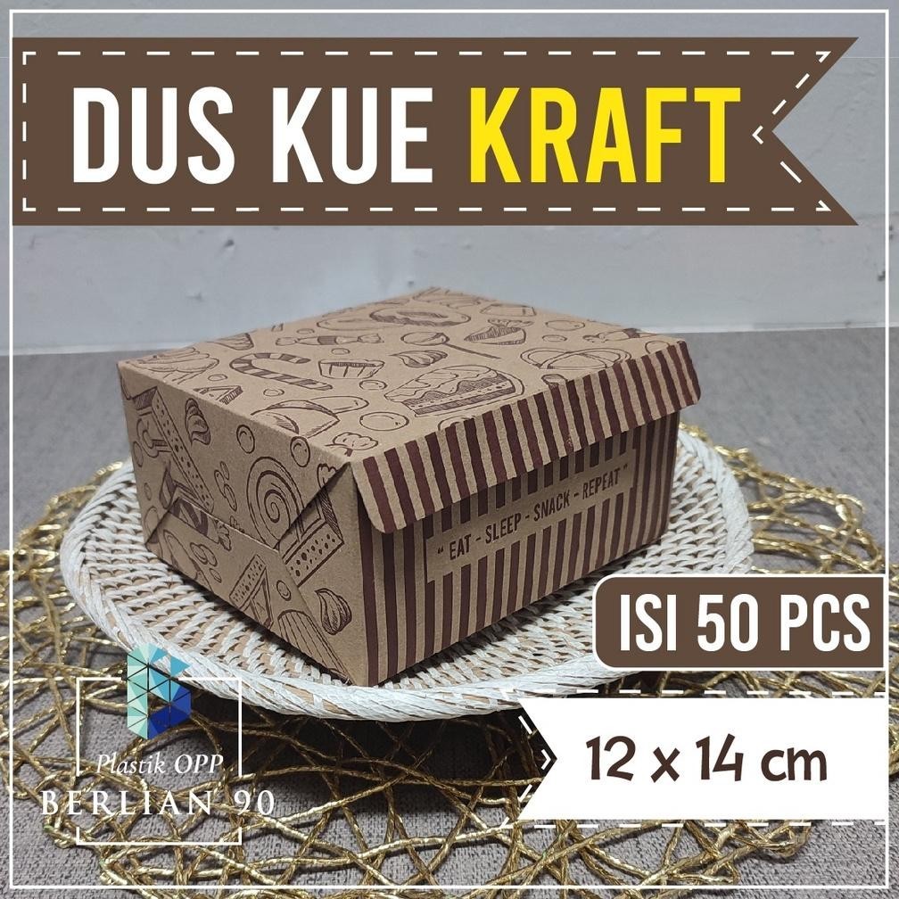 

BISA COD Dus Kue 12 x 14 cm Motif Kraft / Kardus Snack Box isi 50 pcs / Dus Kertas Snack Kotak Box Catering Termurah / Dus Box Nasi Catering Motif ma-4