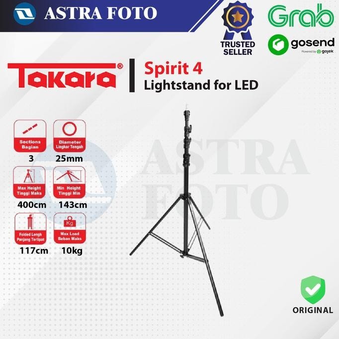 Takara Spirit 4 Lightstand With Air Cushion - Stand Lampu Led Studio