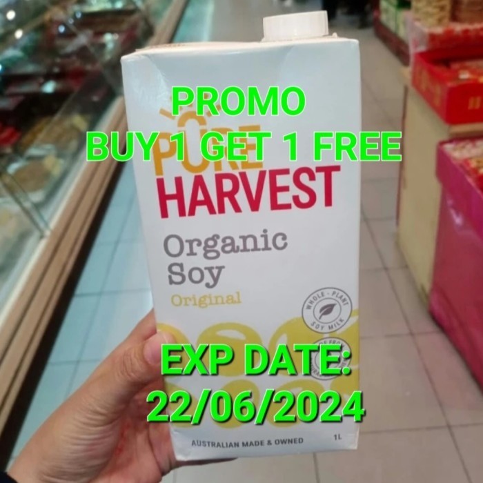 

Pure Harvest Organic Soy Lk 1L Susu Kedelai Australia Sehat