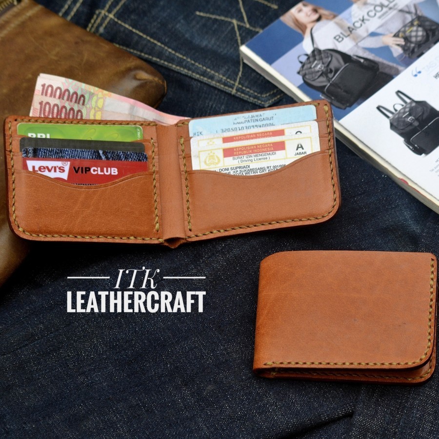 dompet kulit handmade vegtan kulit kerbau model II