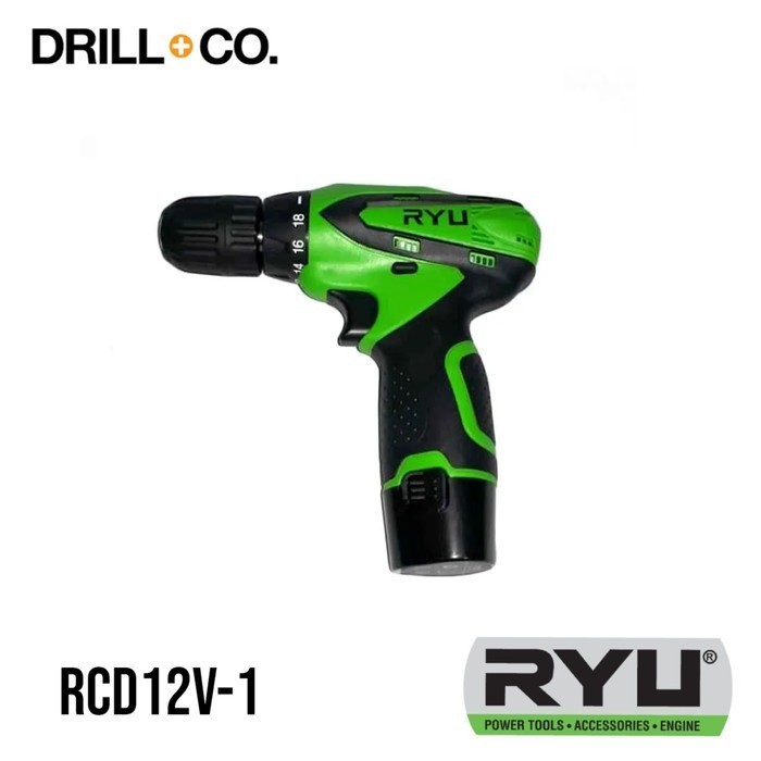 RYU RCD12V-1 Bor Cordless 12V / Mesin Bor Baterai 10mm