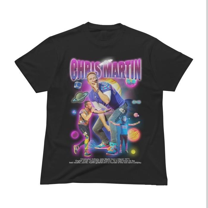 Kaos Band Coldplay - Rap Tee Chris Martin