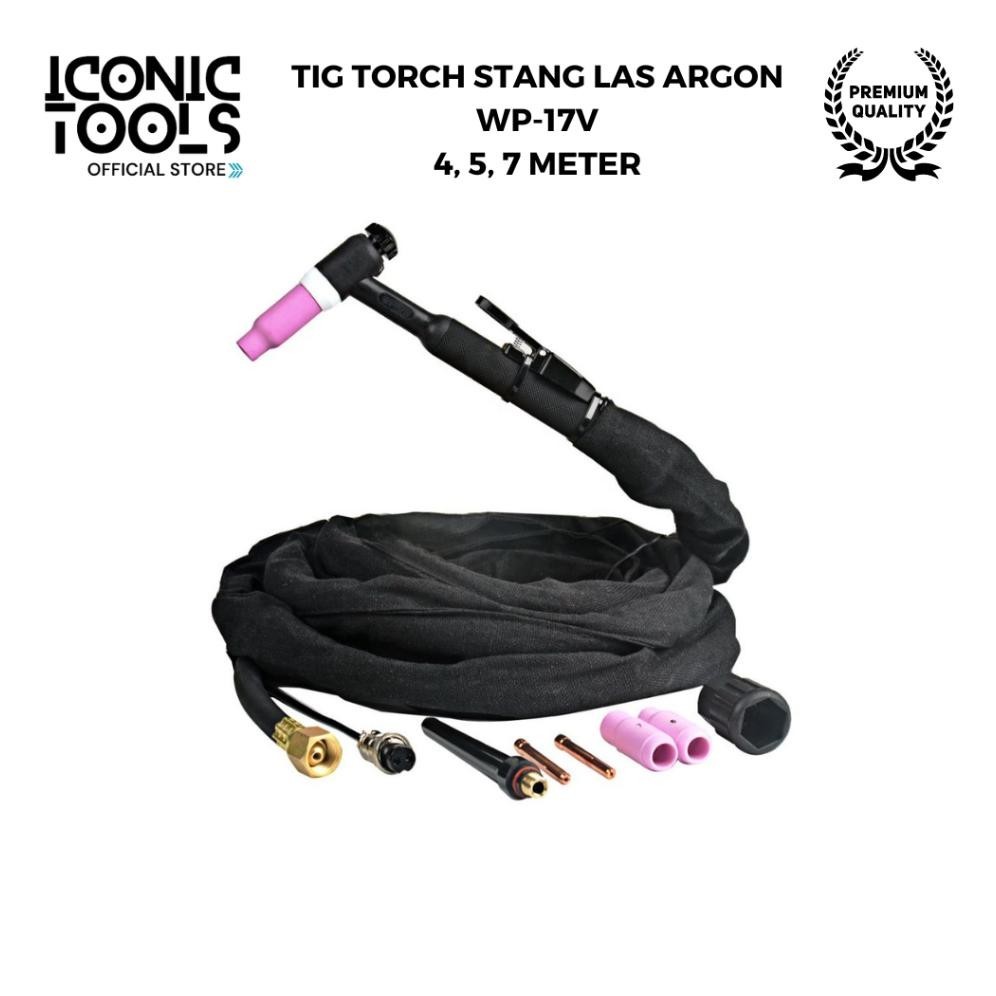 Stang Las Argon Otomatis Putar + Tekan Wp 17 Kdk / Tig Torch Tang Las Argon Wp17 Original