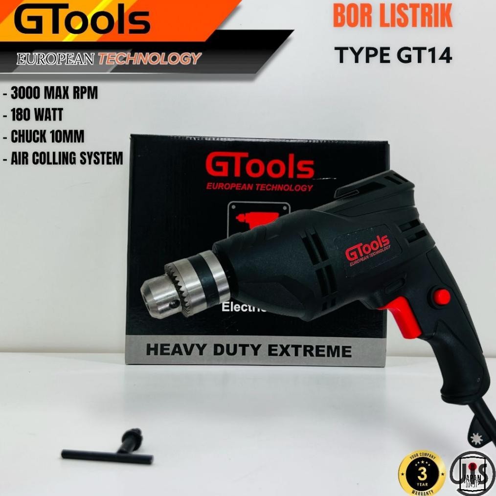 Maktec Bor Listrik 10Mm Gtools Eropa Gt14, Mesin Bor Bolak Balik Terbaik/ Gt14