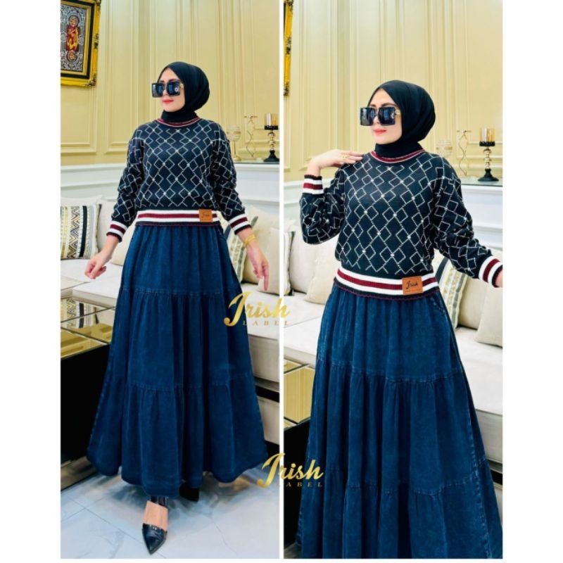 SETELAN WANITA TERBARU CROP BLUS GLADYS (TA)