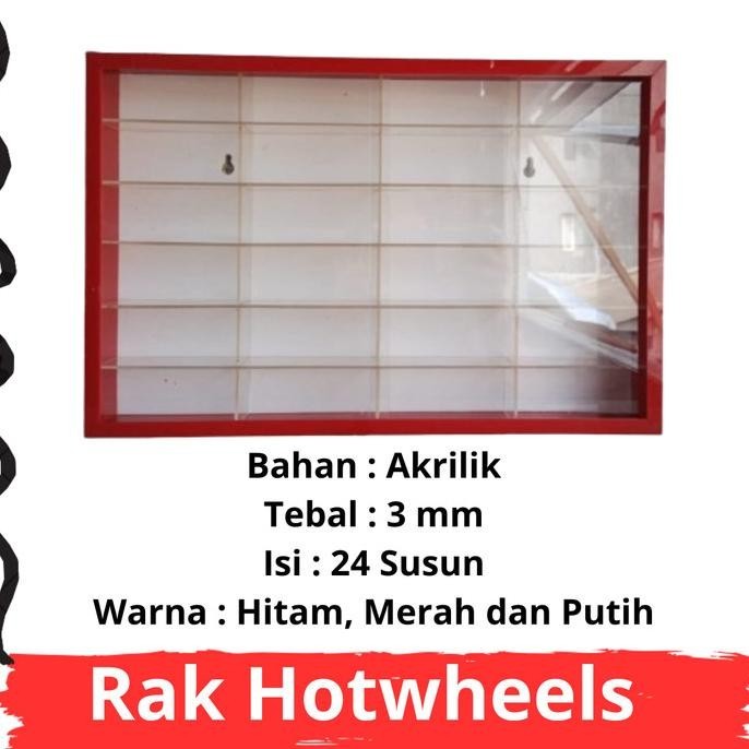 rak hotwheels isi 20 akrilik/ tempat hotwheels akrilik / hotwheels