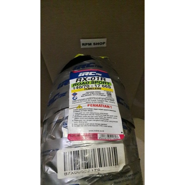 Ban Irc 140 70-17 Tubless