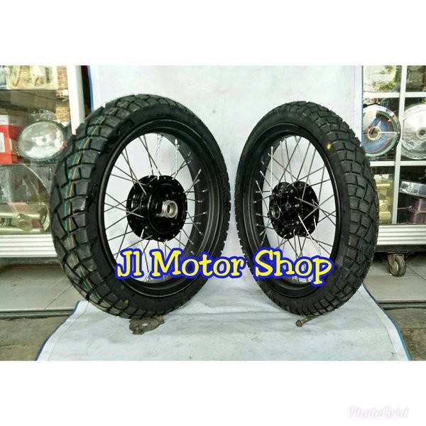 Paket Velg Jari Jari Kawasaki W175 W 175 Plus Ban Enduro Street - Paket Velg Kawasaki W 175 W175