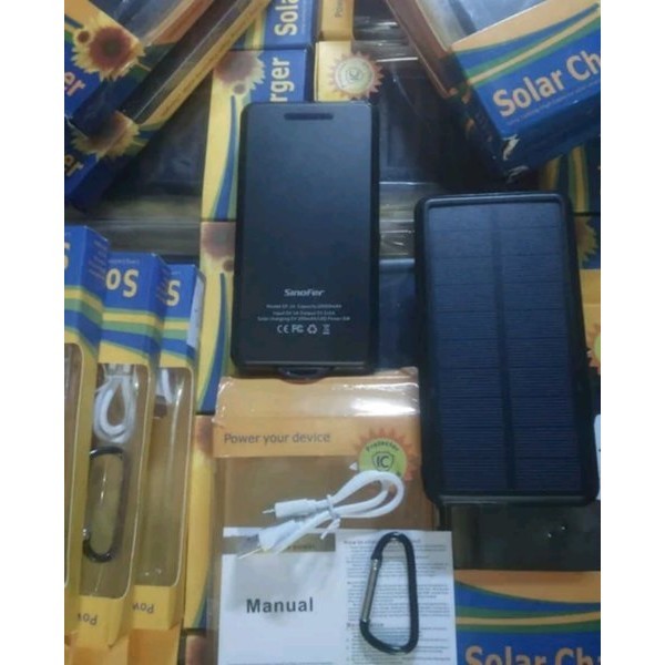 Original Sinofer Waterproof Power Bank Solar 20000Mah Real Capacity