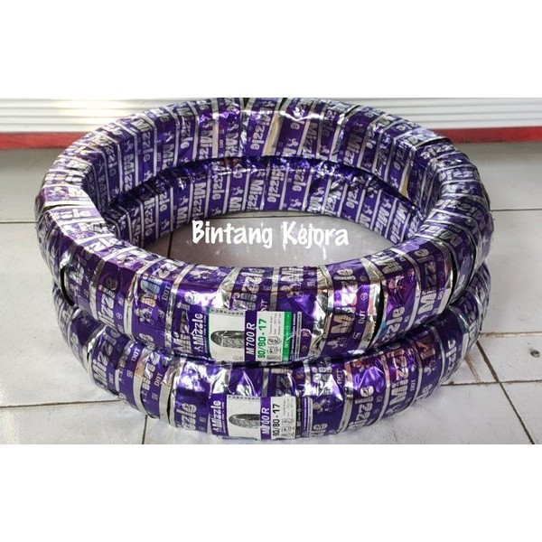 Paket Ban Luar Tubles Tubeless Mizzle M700 R 90 80 17 Dan 80 80 17 Ban Depan Belakang Tubeless Bebek