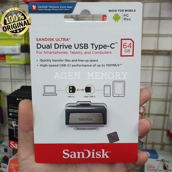 Flashdisk Otg Type C Sandisk 64 Gb