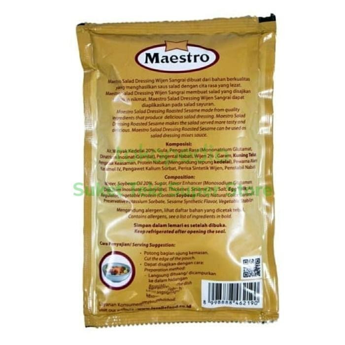 

Maestro Wijen Sangrai Roasted Sesame Salad Dressing 100Gr Sachet 077