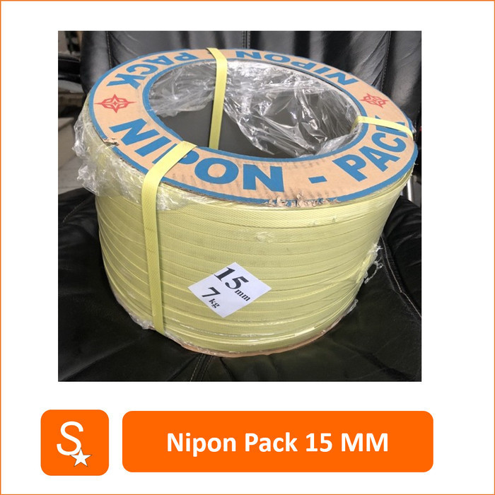 Mitsell Nipon Pack Strapping Band 15 Mm - 7 Kg / Tali Packing Kuning Klem