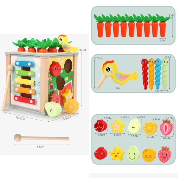 

Children Multifunction Wooden Busy Wisdom Xylophone Activities