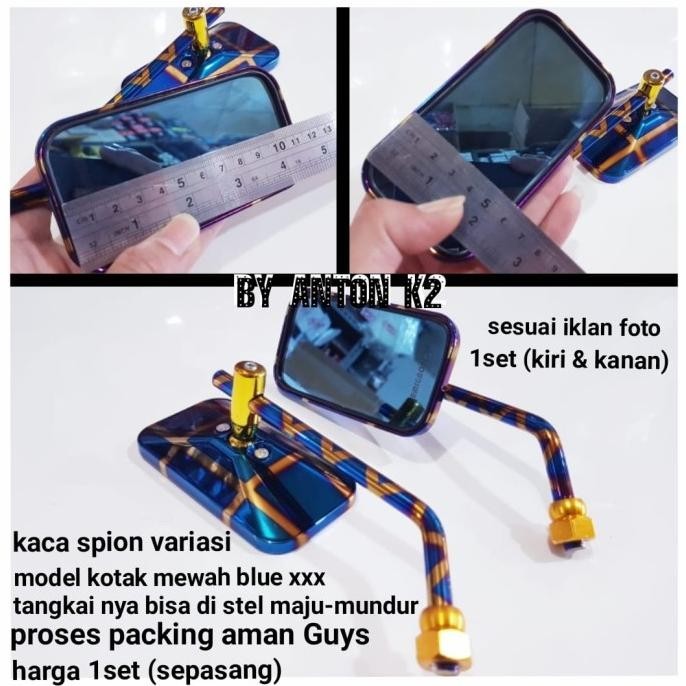 KACA SPION MODEL KOTAK VARIASI MOTOR BEAT/BEAT STREET/BEAT NEW/SCOOPY