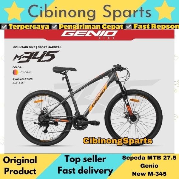 Sepeda Mtb 27.5 Genio M 345 Terbaru 24Speeds Cakram