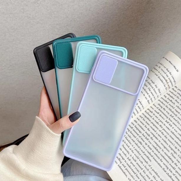 Oppo A54 Soft Casing Matte Camera Slide Protector