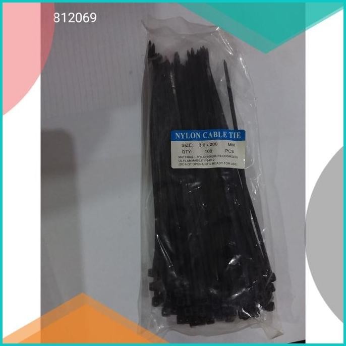 

812069 NYLON CABLE TIE 3.6 X 200 BLACK 19F3B2024 suffix judul