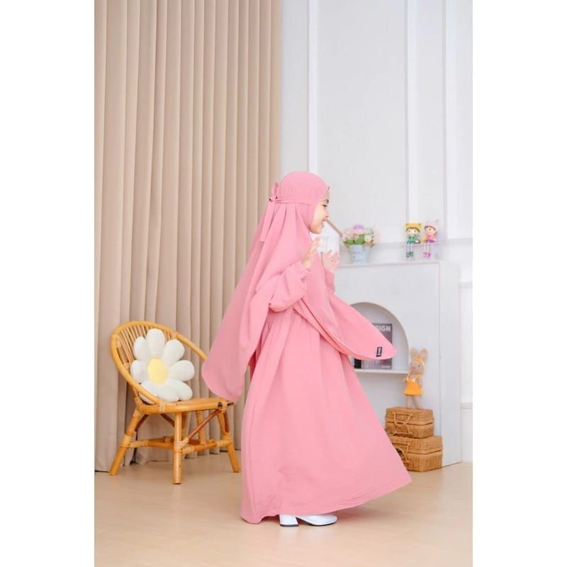 TERBARU ALUNA GAMIS SYAR'I KIDS SET HIJAB BAJU ANAK PEREMPUAN PLUS KERUDUNG