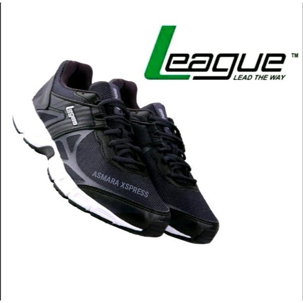League Original Legas Iron LA Sepatu Lari - Nine Iron Black White Populer