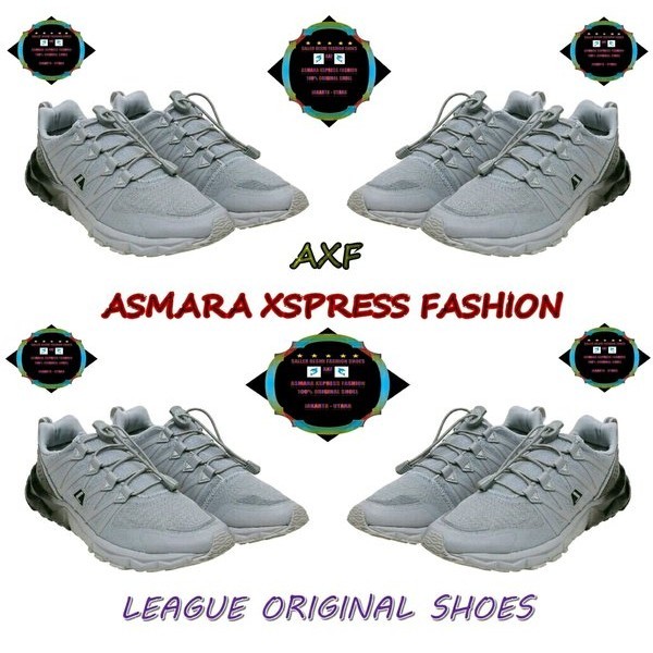 League Kumo 1.5 M Original Sepatu Lari Pria Vapour - Vapour Blue Grey-Black