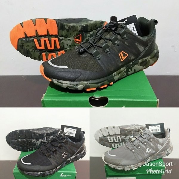 sepatu league kumo camo running shoes cowo pria original