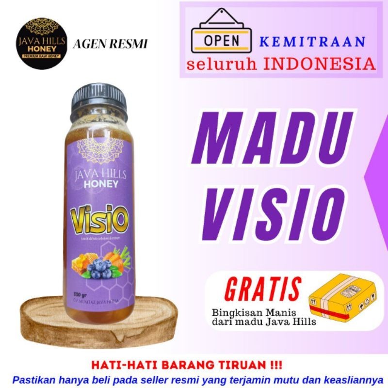 

(100% ASLI) Madu Visio by Java Hills Honey | mata rabun katarak glukoma sakit mata merah berair mines silinder | 320gr