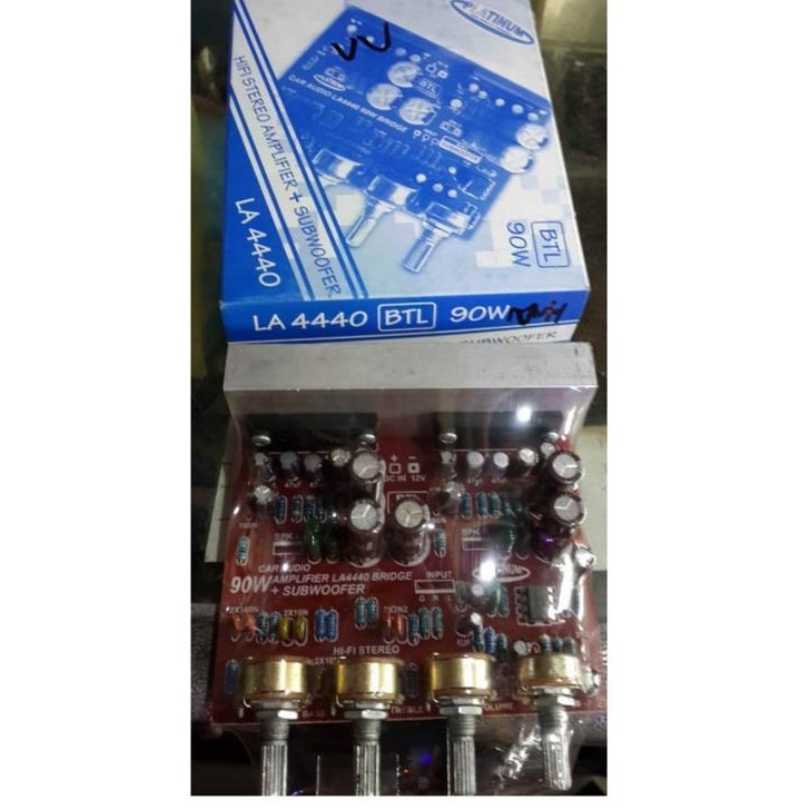 KIT MODUL SPEAKER AKTIF 12VDC, 90W, STEREO (IC LA4440)