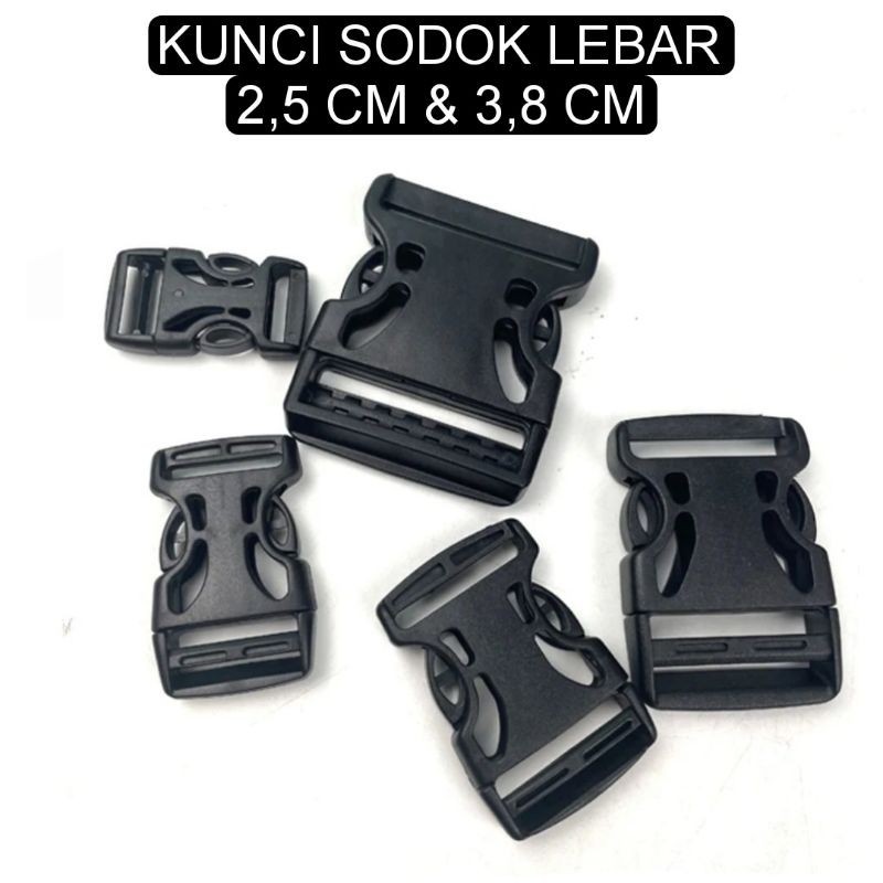 Buckle Tas Kunci Sodok Tas Eceran Termurah Lebar 2,5 cm & 3,8 cm Kunci Sodok 2,5 cm