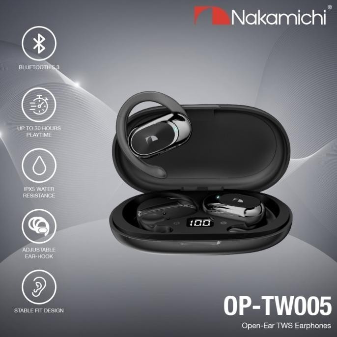 Nakamichi Op Tw005 Open Ear Hook True Wireless Bluetooth Earphone Tws Loewe_Vit