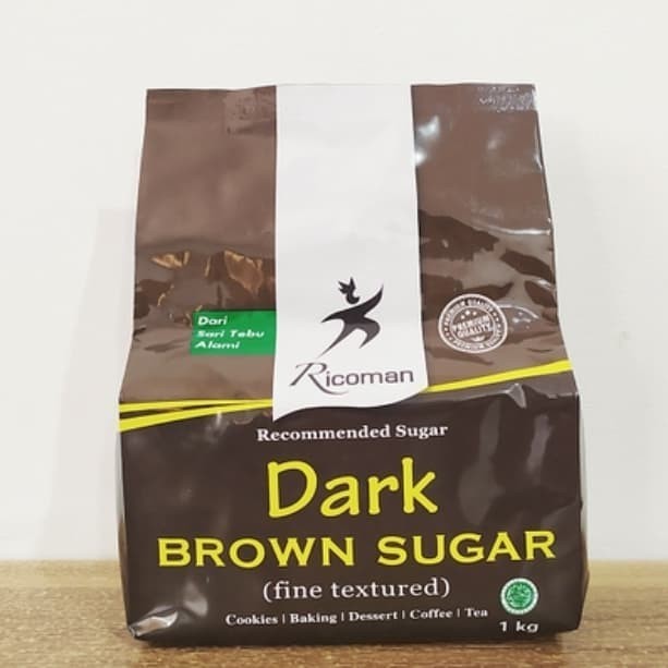 

Dark Brown Sugar Ricoman 1Kg /Gula Cokelat 1 Kg