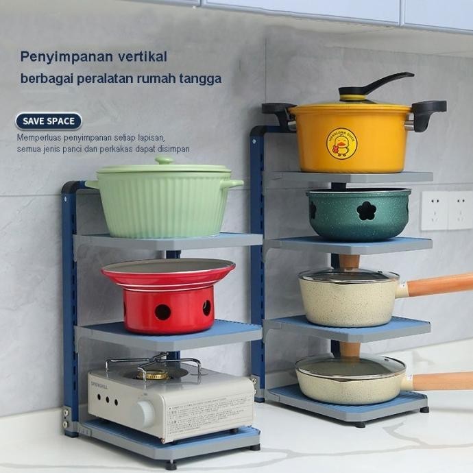 Talenan | Rak Panci Bawah Wastafel Susun Rak Dapur Rak Wajan Talenan Heldotara