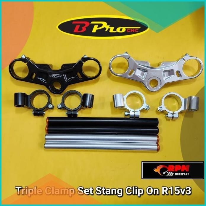 Segitiga Atas set Stang BPro Yamaha R15 V3 Original B Pro Triple Clamp
