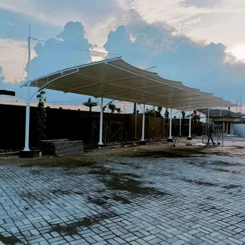 KANOPI KAIN MEMBRANE COCOK UNTUK CAFE, AREA PARKIRAN DLL